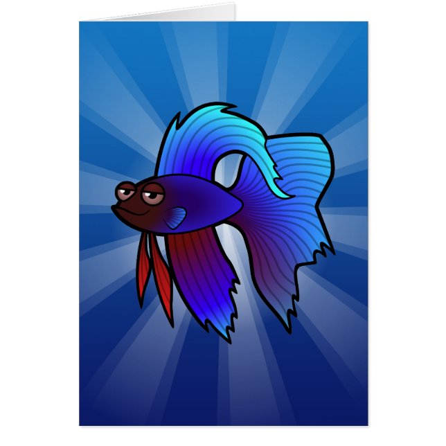 Cartoon Betta Fish / Siamese Fighting Fish (Front)