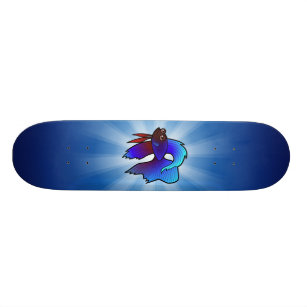 Cartoon Betta Fish / Siamese Fighting Fish Skateboard