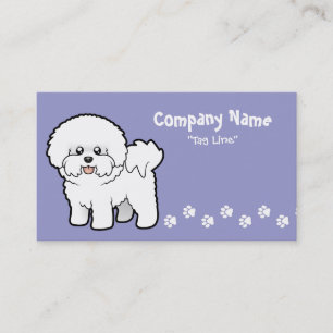 Cartoon Bichon Frise Business Card