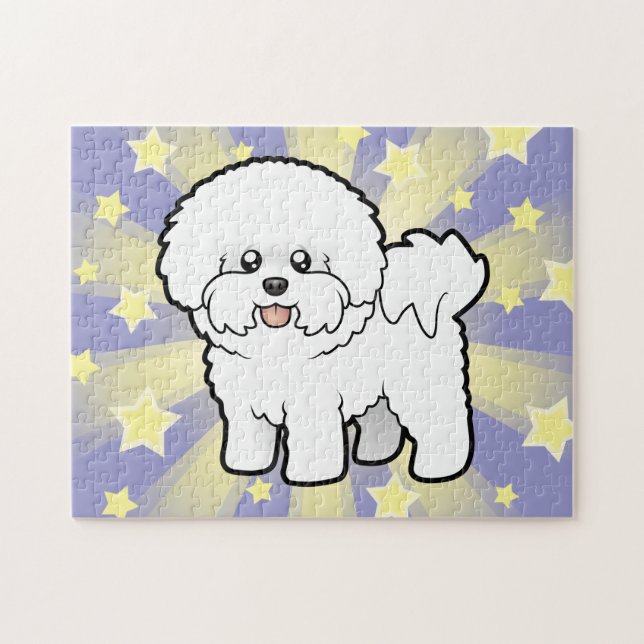 Cartoon Bichon Frise Jigsaw Puzzle (Horizontal)