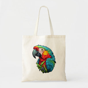 Cartoon bird illustration tote bag