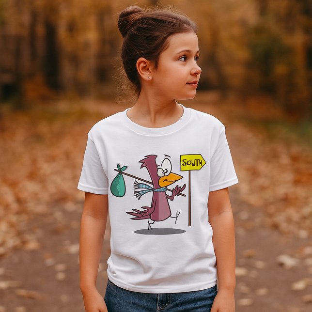 Cartoon Bird Travelling South T-Shirt (Creator Uploaded)