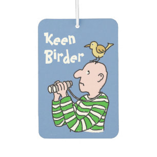 Cartoon Bird Watcher & Bird Car Air Freshener