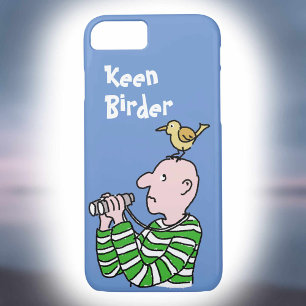 Cartoon Bird Watcher & Bird iPhone 8/7 Case