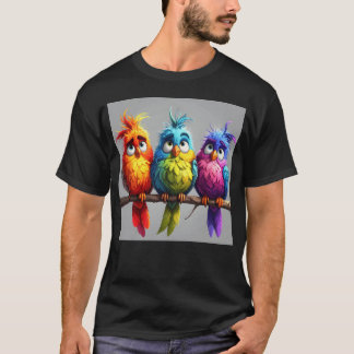 Cartoon Birds 1 funny T-Shirt