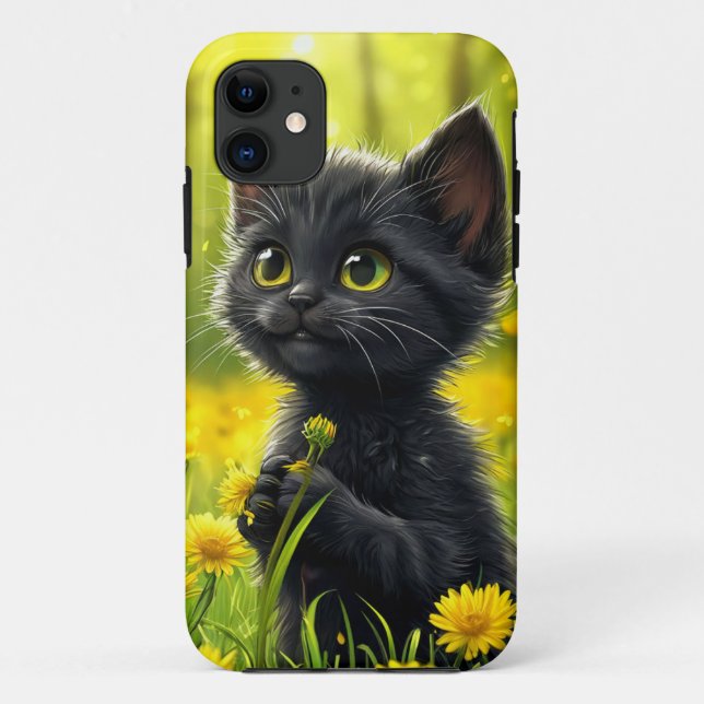 Cartoon black cat Case-Mate iPhone case (Back)
