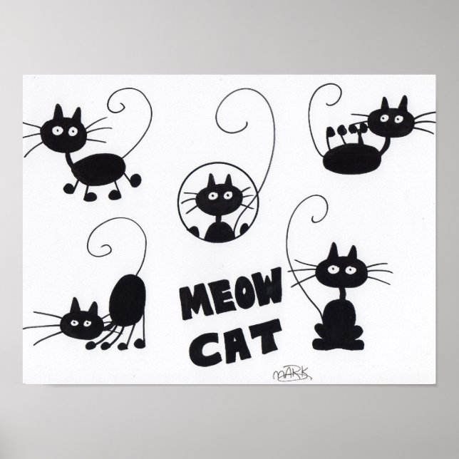 Cartoon Black Cat - poster (Front)