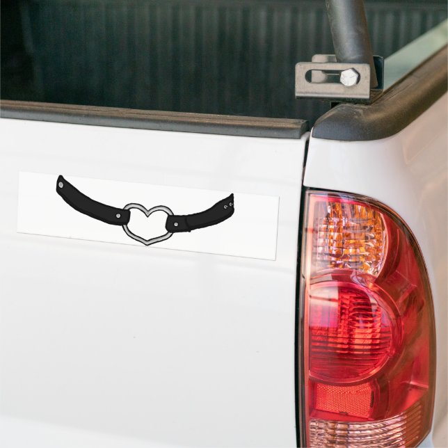 Cartoon Black Choker Necklace Bumper Sticker (On Truck)
