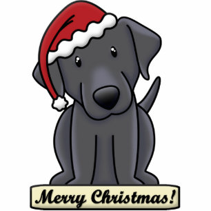 Cartoon Black Lab Christmas Ornament Photo Sculpture Decoration