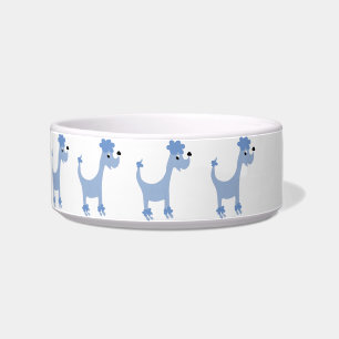 Cartoon blue poodle Posh Paws Dog Bowl