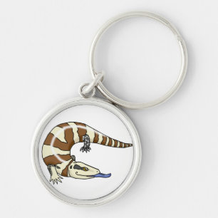 cartoon blue tongued skink keychain