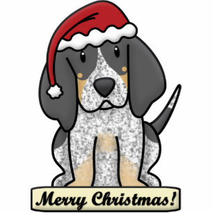 Cartoon Bluetick Coonhound Christmas Ornament Photo Sculpture Decoration