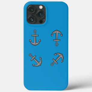 Cartoon Boat Anchor Set iPhone 13 Pro Max Case
