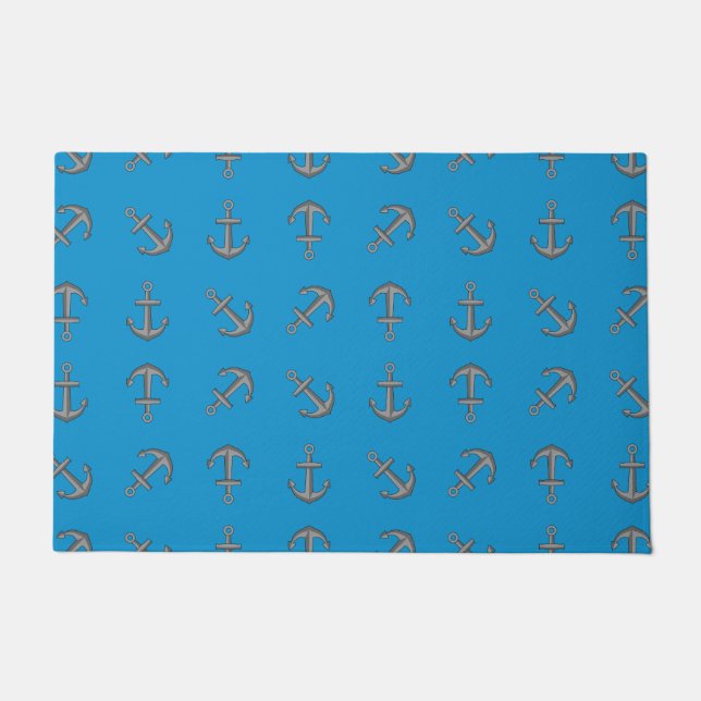 Cartoon Boat Anchor Set Doormat (Front)