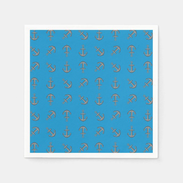 Cartoon Boat Anchor Set Napkin (Front)