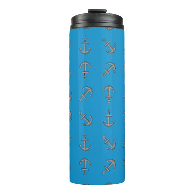 Cartoon Boat Anchor Set Thermal Tumbler (Front)