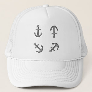 Cartoon Boat Anchor Set Trucker Hat