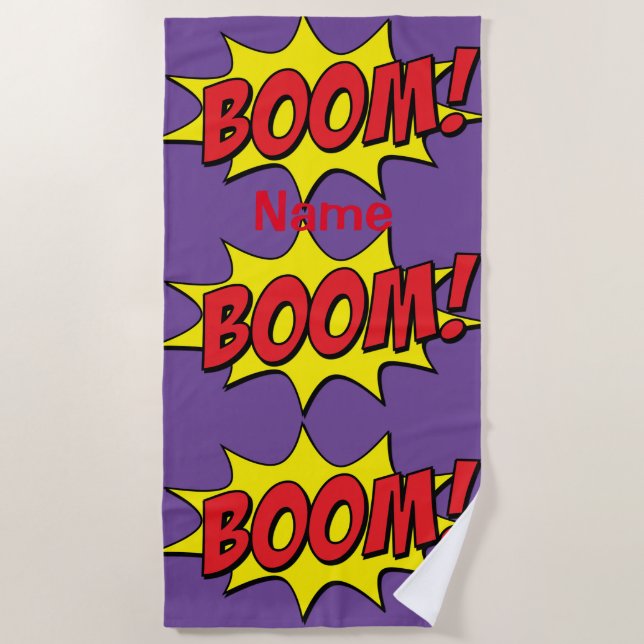 Cartoon Boom Thunder_Cove Beach Towel (Front)