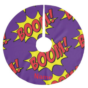 Cartoon Boom Thunder_Cove Brushed Polyester Tree Skirt