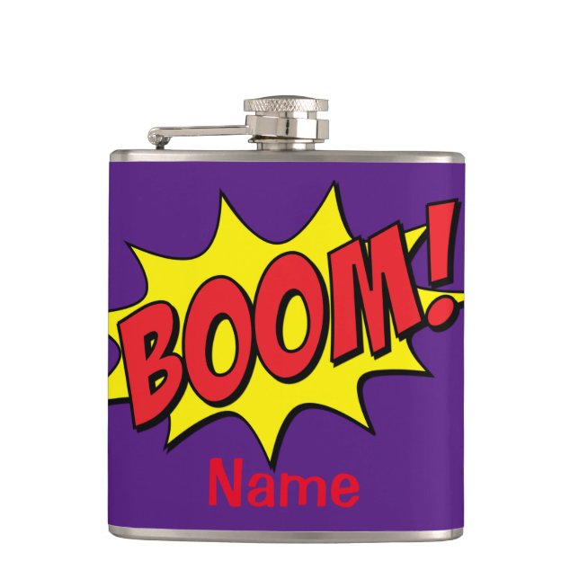 Cartoon Boom Thunder_Cove Hip Flask (Front)