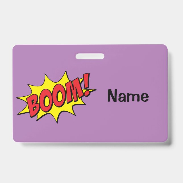 Cartoon Boom Thunder_Cove ID Badge (Front)