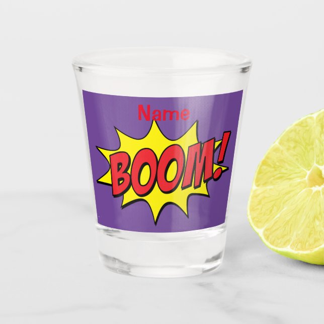 Cartoon Boom Thunder_Cove Shot Glass (Front)