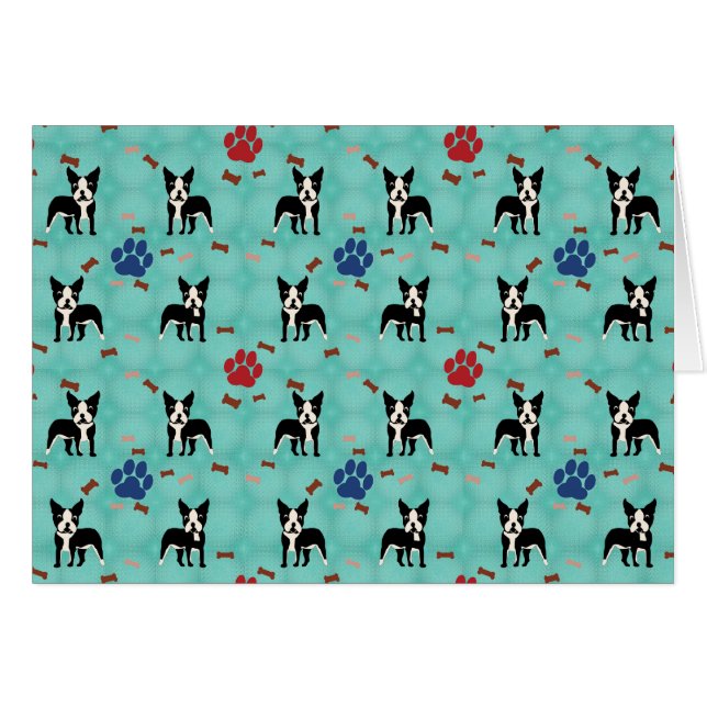 Cartoon Boston Terrier (Front Horizontal)