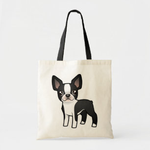 Cartoon Boston Terrier Tote Bag