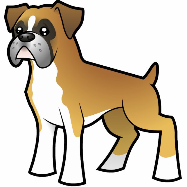 Cartoon Boxer Photo Sculpture Magnet (Front)