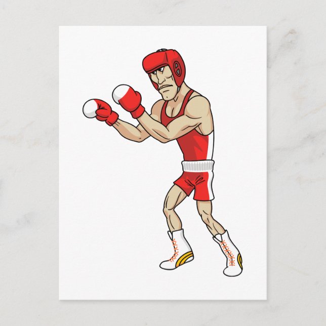 cartoon boxer postcard (Front)