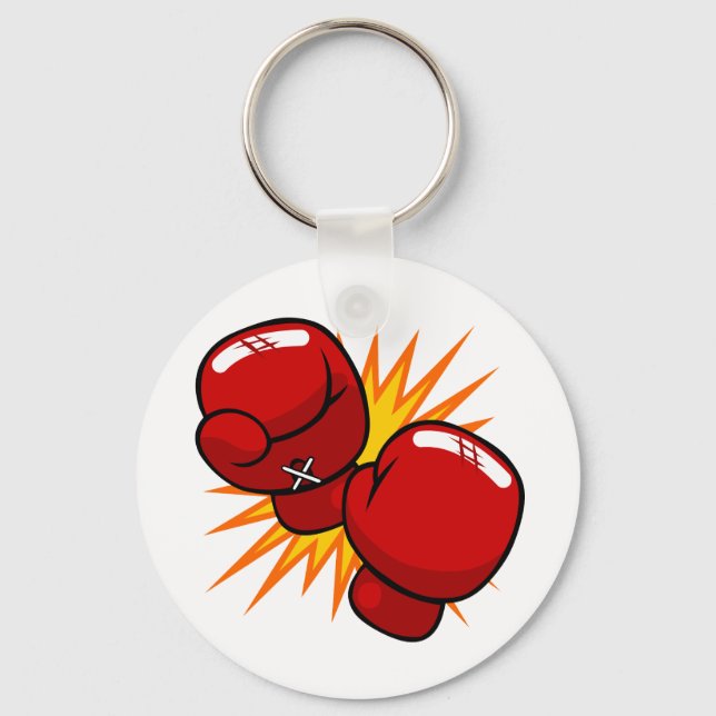 Cartoon Boxing Gloves Key Ring (Front)