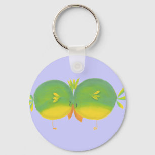Cartoon Boy & Girl Love Birds Key Ring
