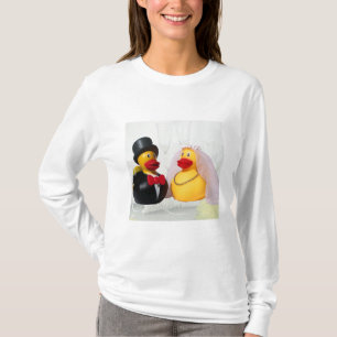 ***CARTOON BRIDE AND GROOM RUBBER DUCKIES" TEE