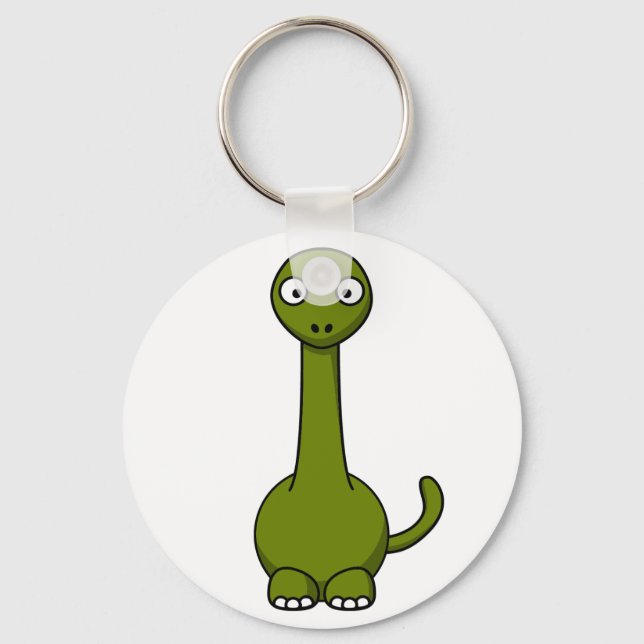 Cartoon brontosaurus key ring (Front)