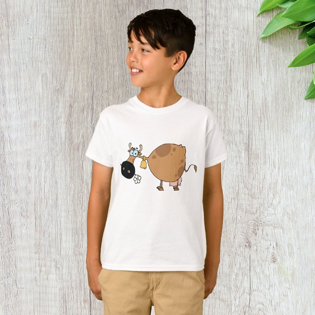 Cartoon Brown Cow T-Shirt (Creator Uploaded)