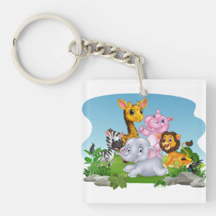 Cartoon Buddies Keychain