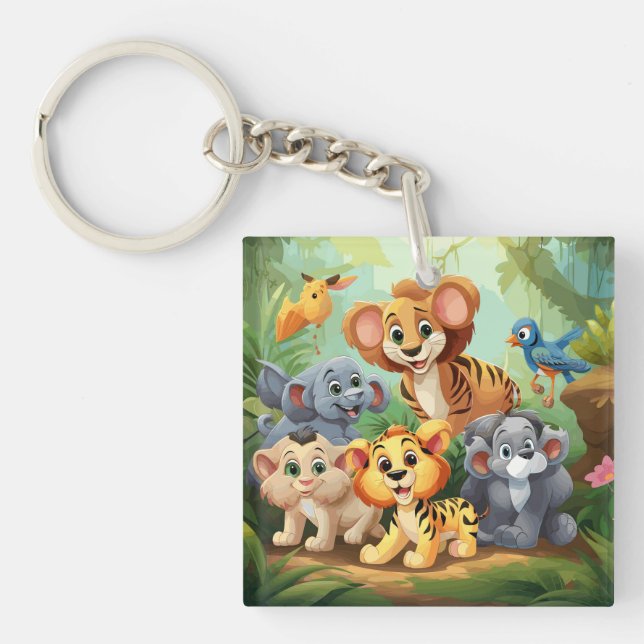Cartoon Buddies Keychain (Front)