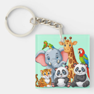 Cartoon Buddies Keychain