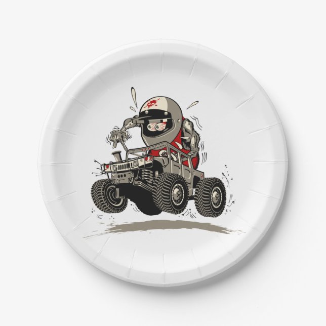 Cartoon Buggy Paper Plate (Front)