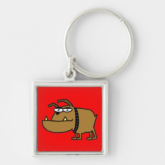 Cartoon Bulldog Keychain (Front)