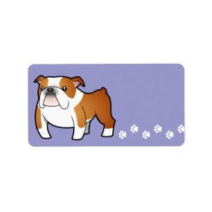 Cartoon Bulldog Label