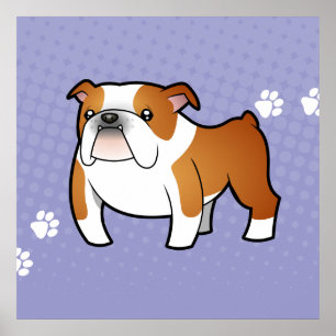 Cartoon Bulldog Poster