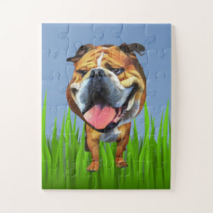 Cartoon Bulldog Puzzles for Kids