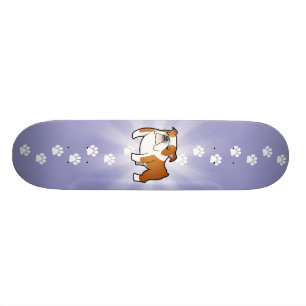 Cartoon Bulldog Skateboard