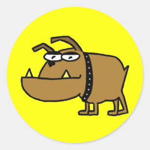 Cartoon Bulldog Stickers