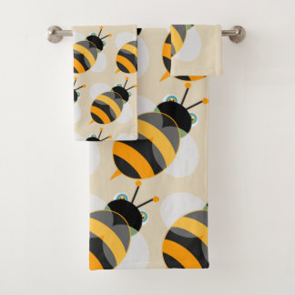 Cartoon Bumble Bee Bath Towel Set