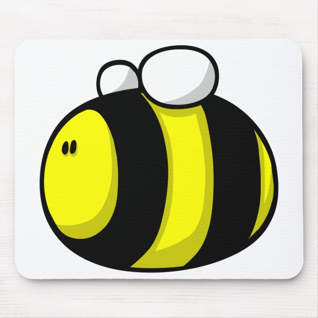Cartoon Bumble Bee Mouse Mat (Front)
