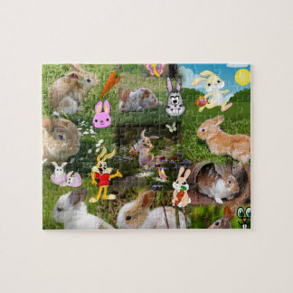 Cartoon Bunny / Baby Rabbit Jigsaw Puzzle for Kids
