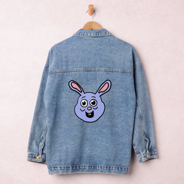 Cartoon Bunny Head Denim Jacket (Hangar)