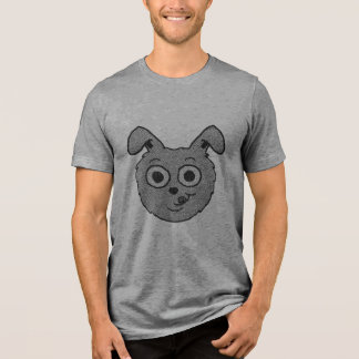 Cartoon Bunny Head Tri-Blend Shirt